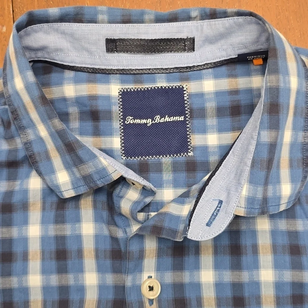 TOMMY BAHAMA Blue Casual Button Down‎ Shirt Mens L